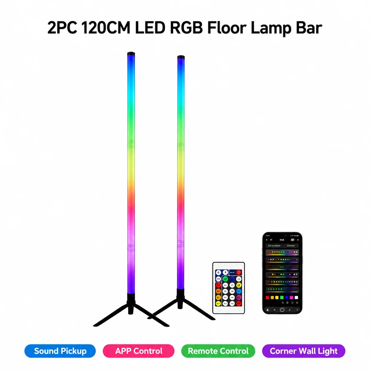 Ambient Lighting Decor For Room - Комплект из 2 RGB LED угловых