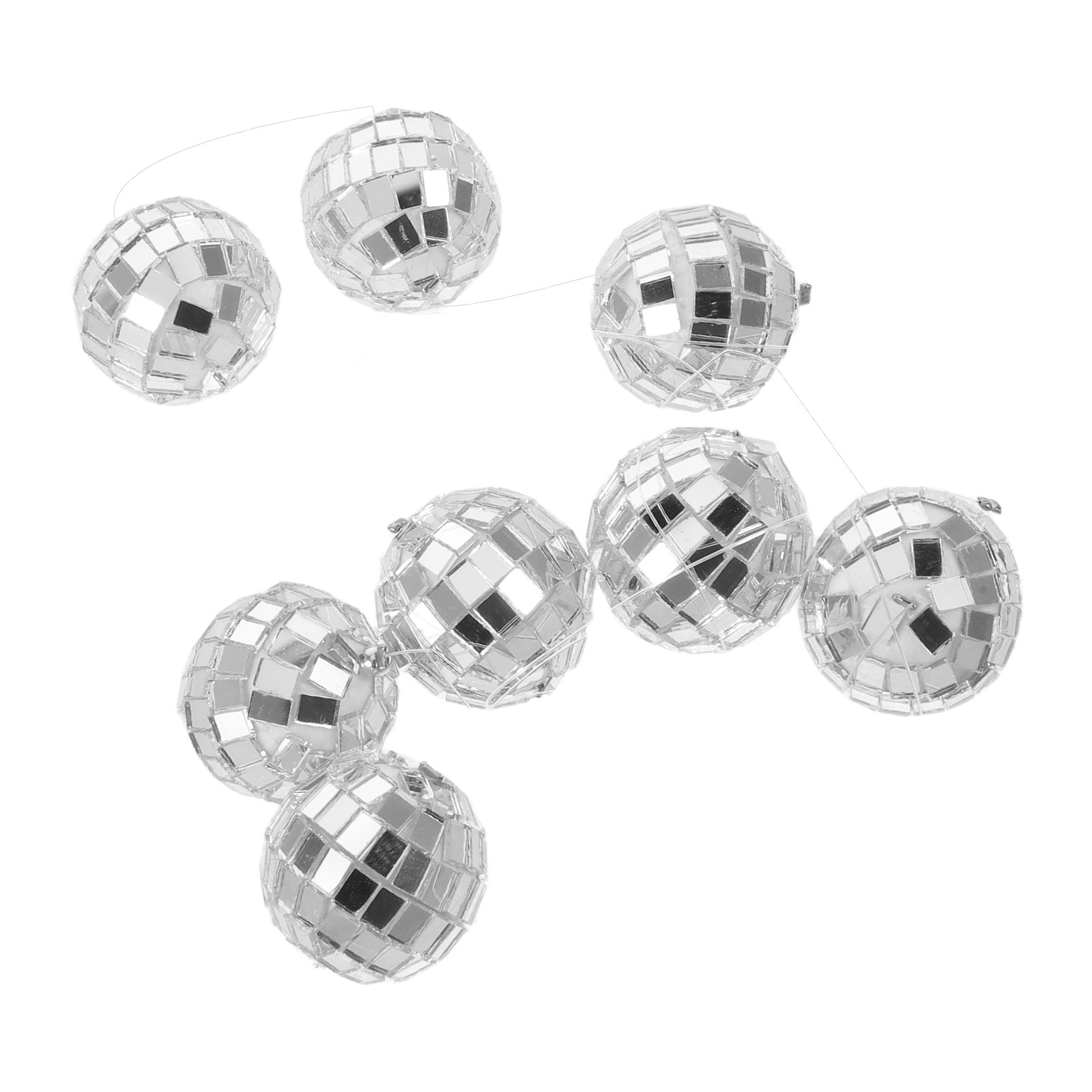 Disco Ball Mirror - 4 шт. гирлянды из диско-шаров, серебристые