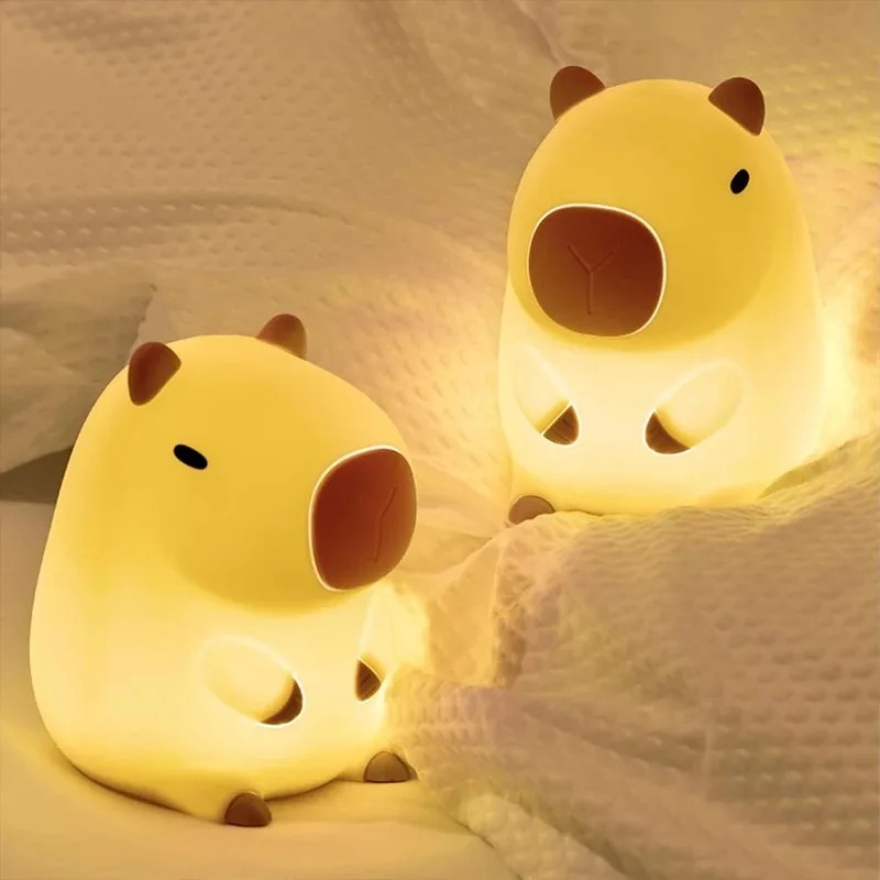 Decor Lighting Sales - Милый ночник в виде капибары, силиконовый,