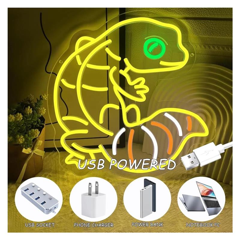 Неоновая вывеска в форме гекко – обзор и цена Gecko Lighting & Decor