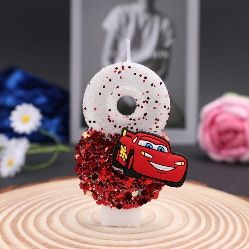 Мультяшные цифры 0-9 для украш – обзор и цена Lighting Mcqueen Decor