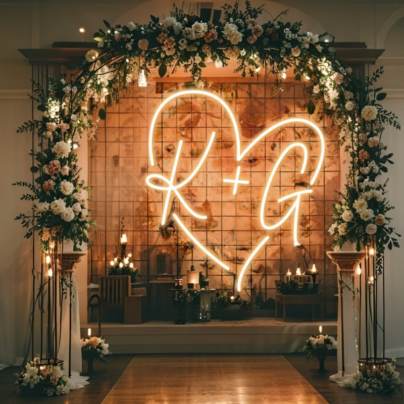 Светодиодная неоновая вывеска  – обзор и цена Lighting Decor For Wedding