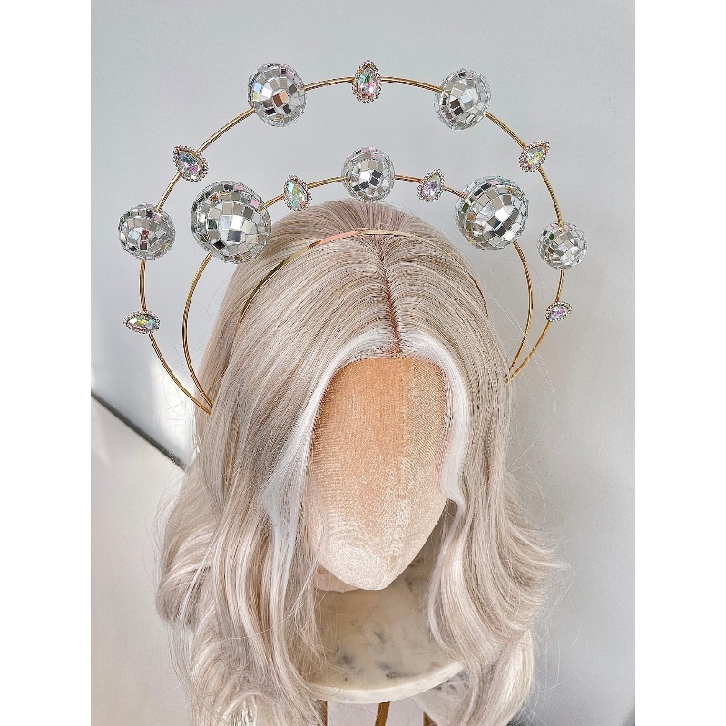 Серебряная повязка на голову с – обзор и цена Disco Ball Mirror